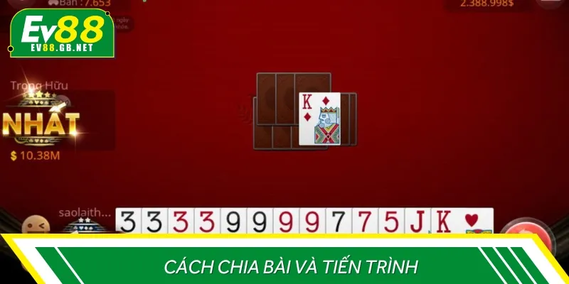 Hướng dẫn cách chia bài và quy trình diễn ra vòng cược